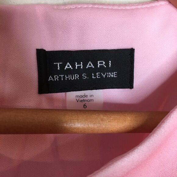 Tahari Sz 6 Floral Cold Shoulder Sheath Dress - Picture 6 of 7